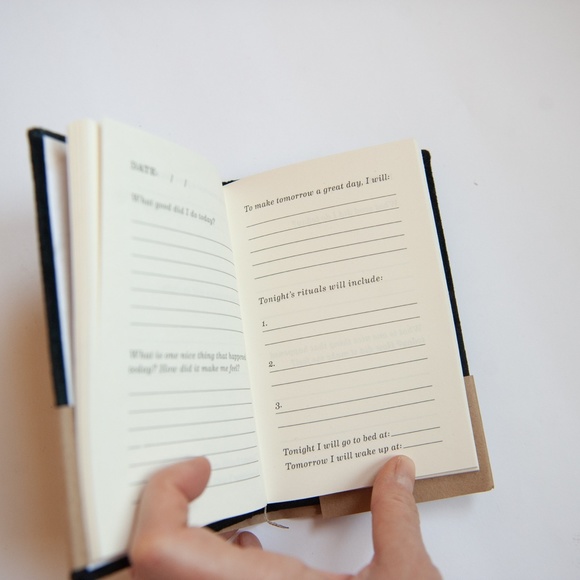 Nightly Mindfulness Workbook/Journal Velvet Hardcover - Picture 6 of 8